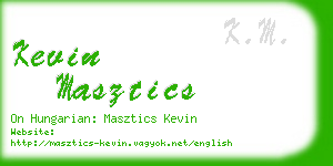 kevin masztics business card